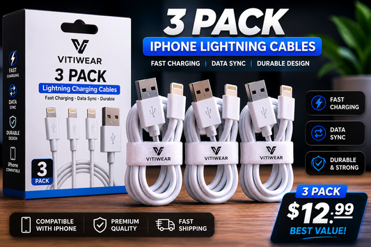 3 Pack iphone Lightning Charging Cables
